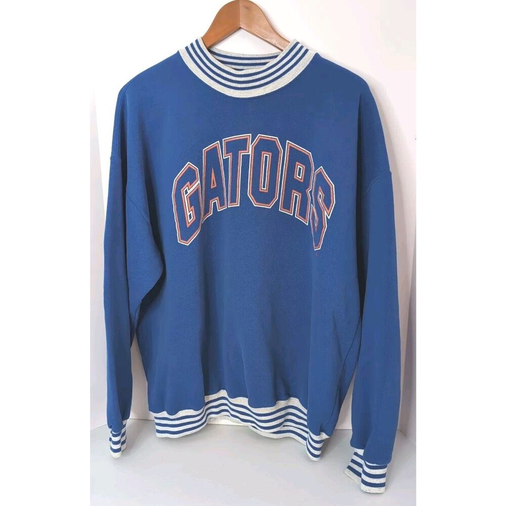 Vintage Gators Crewneck Sweatshirt Made In The USA Size Large Nutmeg Mills Tag